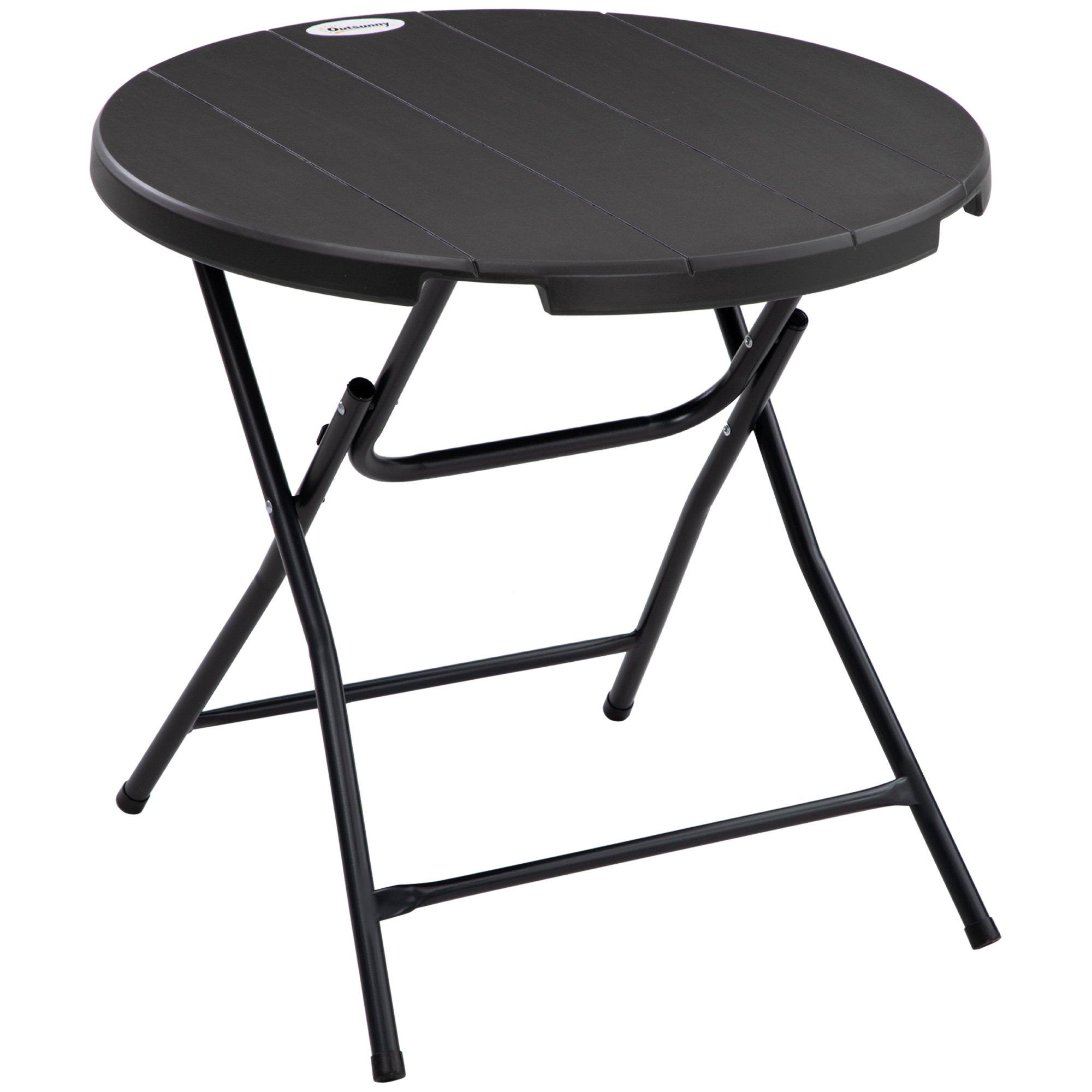 Round Garden Dining Table for 4, Foldable Outdoor Table for Garden